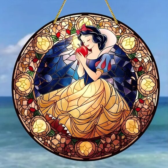 Suncatcher DIsney Princess SNow White Other - Suncatcher Snow White Disney Hanging Window Decor Colorful Princess Apple Parks